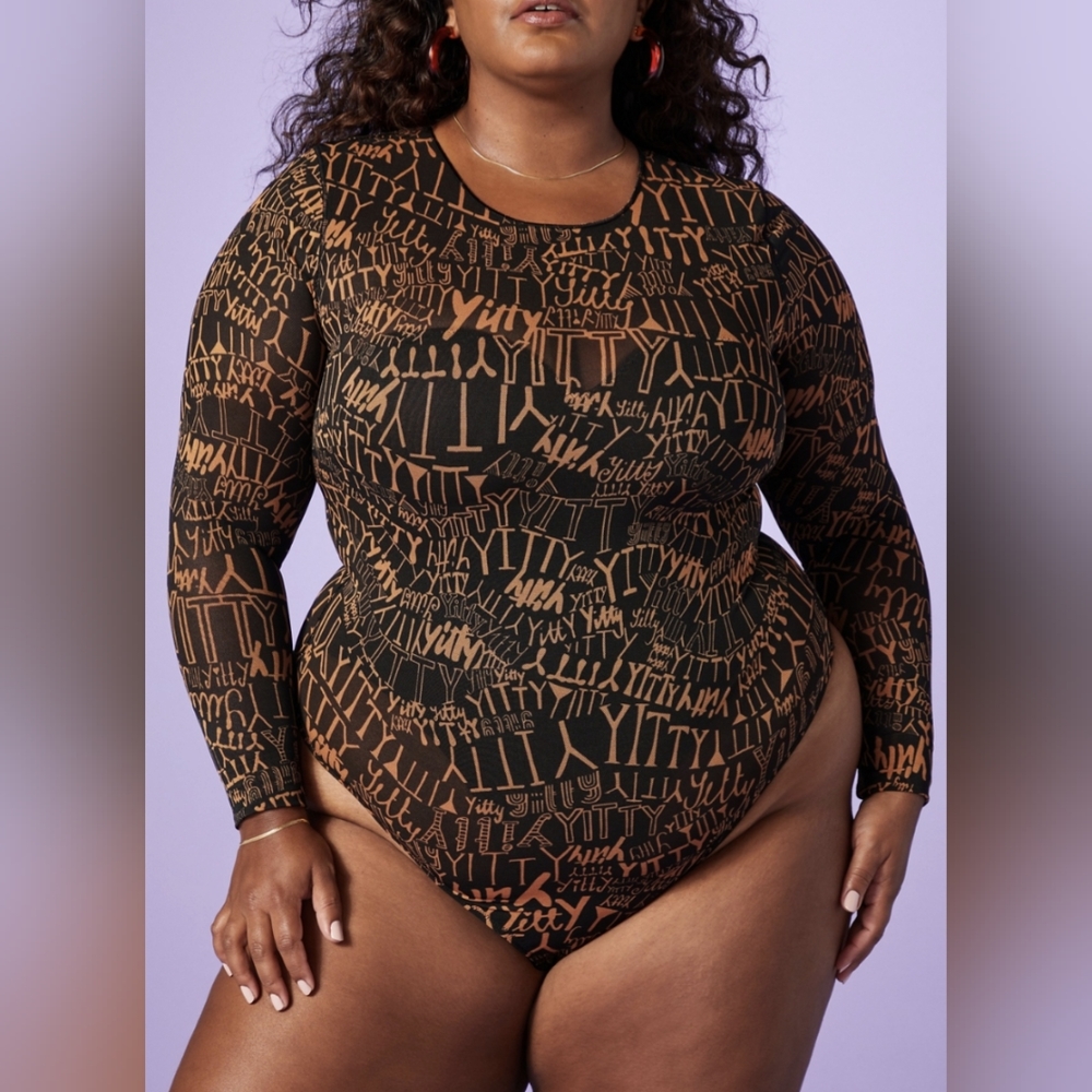 Yitty Mesh Me Smoothing Sleeved Thong Bodysuit
